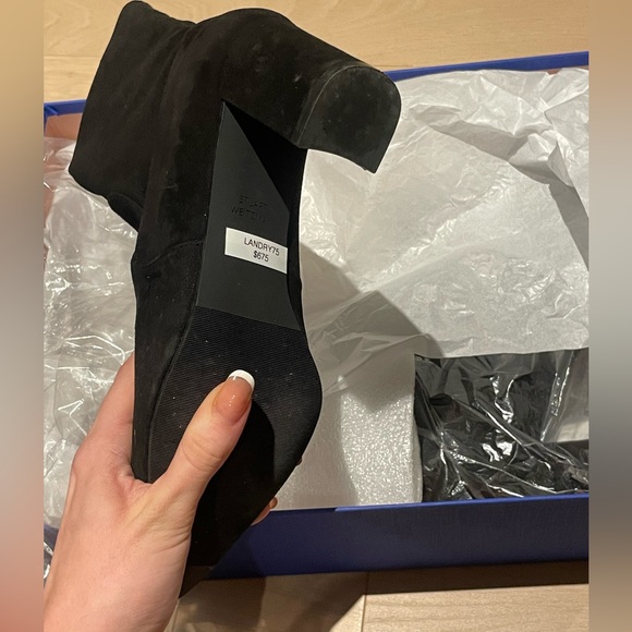 Stuart Weitzman Pointed Toe Heeled Boots - Landry 75 - Picture 10 of 13